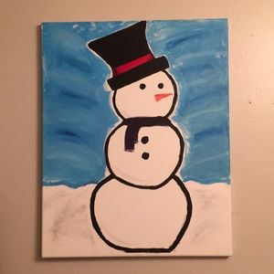 Snowman canvas ☃️❄️